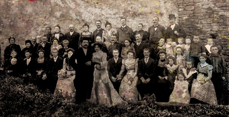 1900_Mariés sépia nue