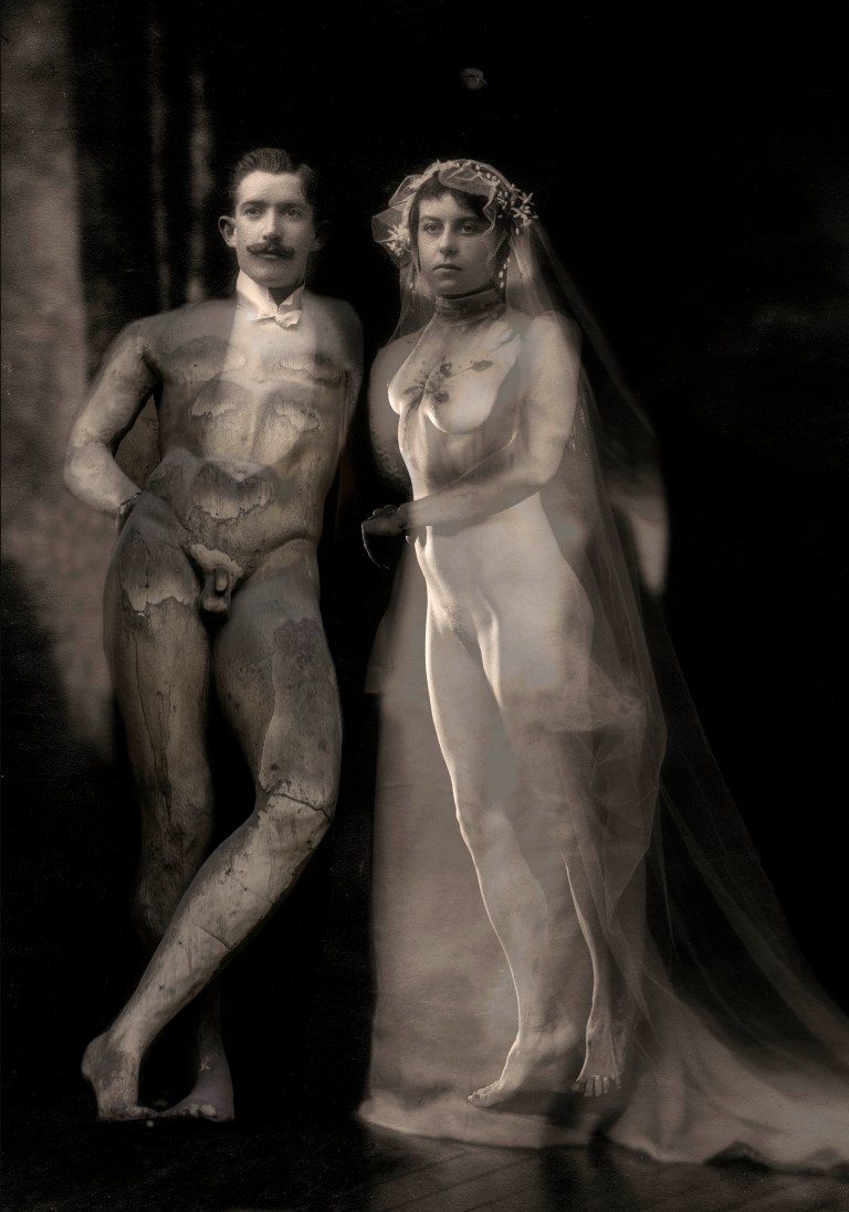 mariage 1900 nus sepia 3
