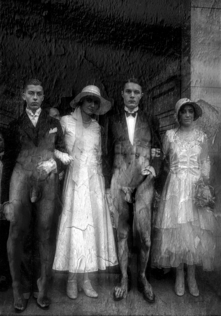 mariage 2 chapeaux nus A